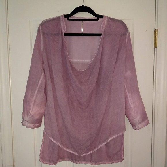 Free People Purple Sheer Blouse size XS - Picture 2 of 4